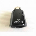 Car universal modiflcation stainless steel single exhaust pipe full carbon remus logo matt black cover muffler tip for merc|Mu