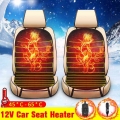 1 Pair 12v Universal Car Auto Front Seat Heated Hot Thickening Cover Cushion Heater Winter Warmer Electric Heating Pad - Automob