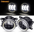 2 X Angel Eye Fog Light For Subaru Forester Wrx Sti Impreza Xv Brz Justy Outback Legacy Car Led Lens Drl Fog Driving Lamp 12v -