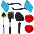 Large Size Car Window Cleaner Brush Kit Windshield Wiper Microfiber Brush Auto Wash Tool With Long Handle Car Accessories|Sponge