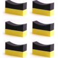 6Pcs Tire Contour Dressing Applicator Pads Gloss Shine Color Polishing Sponge Wax E7CA|Sponges, Cloths & Brushes| - Office