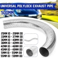 50cm Universal Stainless Steel Exhaust Middle Link Pipe Flexible Polylock Exhaust Pipe Quick Repair Tube - Mufflers - Officemati