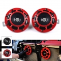 Red/black Hella Super Loud Compact Electric Blast Tone Air Horn Kit 12v 115db For Motorcycle Car 2pcs/set - Multi-tone & Cla