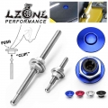 Lzone - 1.25" Universal Jdm Style Push Button Billet Hood Pins Lock Clip Kit Car Quick Pins For Bmw Ec Jr-hpl04/05 - Engine