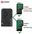 Yiqixin 3 Button Smart Card Car Key 433mhz Original Id46 Pcf7947 Chip For Renault Megane 2 3 Scenic Clio Logan Card Remote Key -