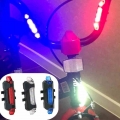 USB Rechargeable Waterproof Mountain Bike Lamp Warning Cycling Taillight Bike LED Headlight Tail Light Safety Warning Taillight