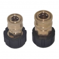 1/4 3/8 Quick Connect Female To M22 14 15 Female Connector Adapter For Pressure Washer Spray Bottle Car Cleaning Tools - Car Was