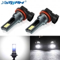 2pcs H8 H11 Led Bulb H16 Jp 9005 Hb3 9006 Hb4 Led Lamp Super Bright Car Fog Lights Day Driving Running Light 12v 6000k White - C