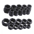 10pcs/set Damaged Bolts Nuts Black Nuts Screws Remover Extractor Removal Tools Set Threading Tool Kit Car Hub Multipurpose Screw