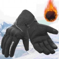 Heated Motorcycle Gloves Winter Warm Moto Guantes Motocross Ski Travel Touch Screen Waterproof Windproof Willbros Luvas For Men|