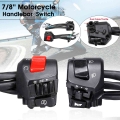 Universal 12V Motorcycle 7/8" Handlebar Control Switches Horn Turn Signal Headlight Electrical Start Switch Double Throttle