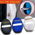 FLYJ 4PCS Car Door Lock Car sticker cover Protect Buckle Cover car Accessories interior For TIGUAN|Interior Mouldings| - Offic