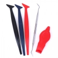 New 5pcs Car Stickers Hardness Wrap Vinyl Tools Exterior Accessories Micro Squeegee Scraper Car Micro Gasket Squeegee - Scraper