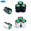 4Pcs/Set AQTQAQ Tire Valve Stems Cap 4 Leaf Clover Alloy Wheel Air Trye Caps Dustproof For Most Cars|Valve Stems & Caps| -