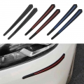 2pcs Anticollision Protectors Auto Accessories Universal Carbon Fiber Rubber Car Bumper Lip Strip Exterior Decoration Mouldings