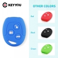 KEYYOU 3 Button Remote Silicone Car Fob Key Case Cover For Ford Focus Mondeo Festiva Fusion Suit Fiesta KA MK4 Holder Protector|