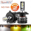 Braveway H4 Led Headlight H7 Led Car Bulb H1 H3 H27 9005 9006 Hb3 Hb4 H11 Led Fog Lamp 12v 3000k 6000k 8000k White Yellow Green