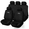 Autoyouth 9pcs Car Seat Covers Set Universal Fit Most Car Covers With Tire Track Detail Styling Car Seat Protector Four Seasons