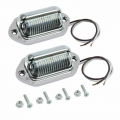 2PCS LED Pilots For Trailer LED Truck Light Automotive Aircraft RV Truck Exterior Lamps Chrome 6 LED Lamps Number Plate Light|Tr