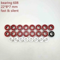 skate bearing skateboard bearing wheel bearing fast silent bearing 608 22x8x7 mm|box shipping|box boxbox steel -