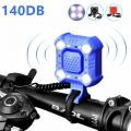 140 DB Bike Bell 4 Lamp Cycling Light 1200mAh Electric Horn Waterproof USB Charging Loud Alarm Security Bicycle Bell Accessories