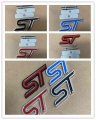 1X Metal ST Head Front Grille Rear Car Emblem Badge Chrome Sticker for FORD FIESTA FOCUS MONDEO Auto Car Styling