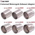 Universal Motorcycle Exhaust Adapter Escape 52mm 54mm 56mm 58mm 62mm 64 To 51mm Pipe Connection Reducer Muffler Stainless Steel