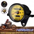 Retro Motorcycle LED Backlight Dual Odometer 0 140KM/H Speedometer Gauge Vintage Tachometer Universal|Instruments| - Officemat