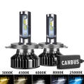 2pcs Led H7 20000lm 4300k 6000k 8000k 3000k Hb3 Hb4 9005 9006 H3 H1 H8 H4 H11 H9 H13 Turbo Canbus Led Car Headlight Csp Chip - C