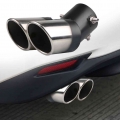 Interface 63mm Single/dual Outlet Universal Car Exhaust Tip Stainless Steel Auto Muffler Tail Pipe Car Accessories For 1.5l-2.2l