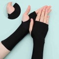 Sunscreen Protection Fingerless Long Gloves Women Arm Cool Summer Solid Mittens Half Finger Sleeves Driving Accessories|Gloves|