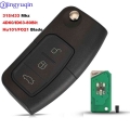 Jingyuqin 433mhz 4d63 40bit 80bit 3 Buttons Flip Folding Remote Control Key For Ford Focus Fiesta 2013 Fob Case Hu101 Blade - Ca