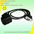 15% Off 1pc OBD 2 16Pin DB9 Serial Auto Accessories Connector OBD2 RS232 9pin Cable Diagnostic Scanner Interface|