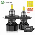 Panovehel 33000lm 110w H4 H11 Led 360 Canbus 9012 Hir2 H7 H1 H3 H8 D1s D2s 9005 Hb4 9006 Led Car Headlight 6000k Fog Lamp 12v -