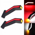 2pcs 12V 24V Truck Flowing Light LED Neon Stalk Side Marker Lighting Outline Lamp Lorry Camion Side Light Amber Red White|Tru