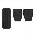 3pcs Clutch Brake Accelerator Pedal Pad Kit Rubber Black Flexible Wearproof Replacement for T4 Transporter 1990 2003