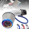 3 inch 76MM Universal Car Automobile Racing Air Intake Filter Aluminum Pipe Power Flow Kit|Oil Filters| - ebikpro.com