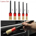 5Pcs Soft Detailing Brush Car Cleaning Detailing Set Automotive Detailing For Car Cleaning Dirt Dust Clean Brush Detail Cleans|S