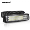 ANMINGPU 2x 6" 72W LED Fog Lights for Cars 12V 24V Spotlight Flood LED Work Light Bar for Offroad 4x4 Truck Lada Niva Atv B