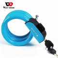 WEST BIKING Anti Theft Cable Bike Lock MTB Road Bike Motorcycle Bicycle Lock Bike Locker 120cm Length Bicycle Lock With Mount|Bi