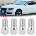 4pcs 19mm Car Tyre Wheel Valve Stem Cap Extension Extender For Car Truck Valve Stem Extension Chrome Plated Brass - Tire Accesso