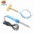 1pc 220v-240v 40w Pencil Tip Soldering Iron Welding Gun Tool With Solder T-head Rubber Strip For Lcd Pixel Repair Ribbon Cable -