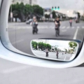 2PCS Car Blind Spot Mirror Adjustable 360 Degree Frameless Rearview Wide Angle Round Convex for Parking Rear View Mirror|Mirror