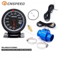 CNSPEED 60MM Temperature Gauge 20 120 C Water Temp Meter Red & White Lighting Car Water with sensor adapter|Water Temp Gaug