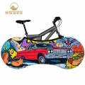 HSSEE graffiti series bicycle cover premium elastic milk silk fabric road bike indoor dust cover non fading bicycle accessories|