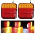 26 LEDs Tail Light 1 Pair Turn Signal Indicator Trailer Truck Caravan Taillight Number Plate Light Rear Reverse Brake Stop Lamp|