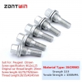 16/20Pieces Car Alloy Wheel Nuts Bolts Screw For Peugeot 206/208/301/307/308/407/408 Citroen Thread length 28/40/45mm M12x1.25|N