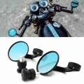 Universal 7/8" Round Bar End Rear Mirrors Moto Motorcycle Motorbike Scooters Rearview Mirror Side View Mirrors FOR Cafe Rac