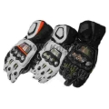 Men's Motorcycle Riding Gloves Dain D1 Titanium Metal Long Leather Full Finger Protective Racing Gloves - Gloves - Officemat