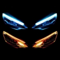 Flexible Headlight Led Accessories Signal Light Colorful Waterproof Decorative Auto 2pcs Drl 60cm Flowing Strip - Signal Lamp -